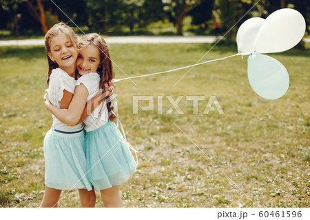 cute girls with ballons cute girls with ballons 60461596