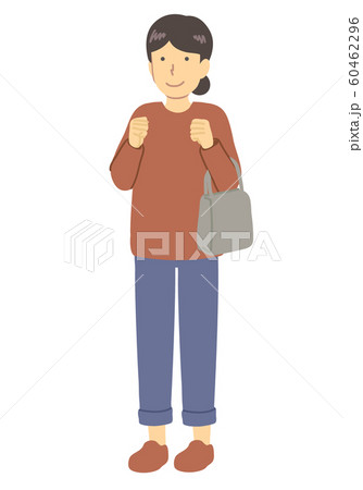 カバンを持つ女性のイラスト素材