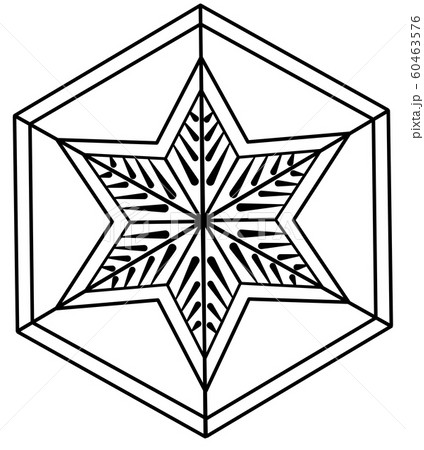 雪の結晶（黒色） 60463576