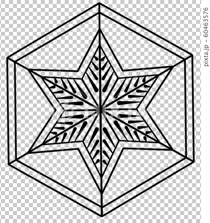 雪の結晶（黒色） 60463576