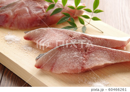 塩を振ったブリの切り身　鰤の切り身　鮮魚 60466261