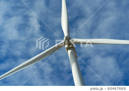 wind turbine and blue sky background. concept 60467669