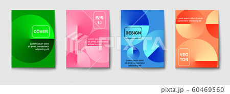 colored round gradient in minimal cover design 60469560
