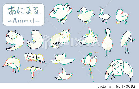 日本画手描き動物イラスト 05 02のイラスト素材