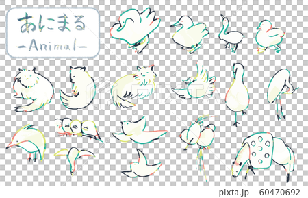 Japanese painting hand-drawn animal illustration_05_02 Japanese painting hand-drawn animal illustration_05_02 60470692