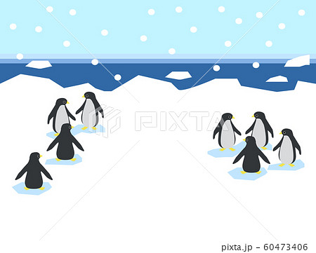 南極のペンギン 壁紙 背景素材のイラスト素材