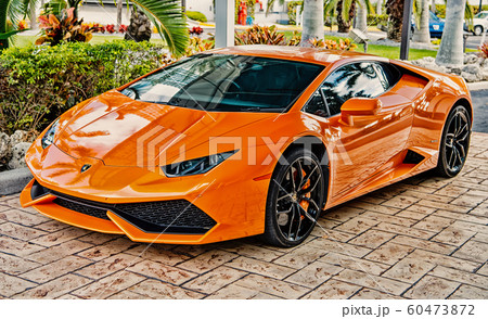 Supercar Lamborghini Aventador orange 60473872