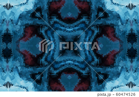 Winter fantasy abstract background. Kaleidoscopic geometric ornament. Decorative polygonal mosaic pattern. Winter fantasy abstract background. Kaleidoscopic geometric ornament. Decorative polygonal mosaic pattern. 60474526