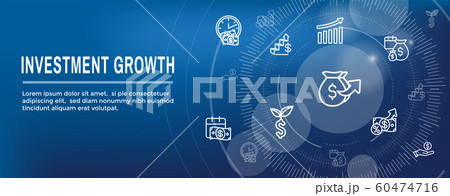 Banking, Investments and Growth Icon Set - Dollar Banking, Investments and Growth Icon Set - Dollar 60474716