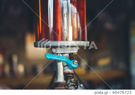 Gas station Opened from a glass jar 60476723