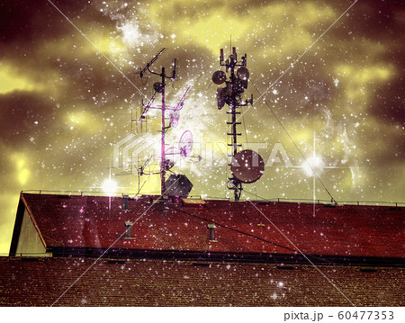 Abstract blur exteriors of old house 60477353