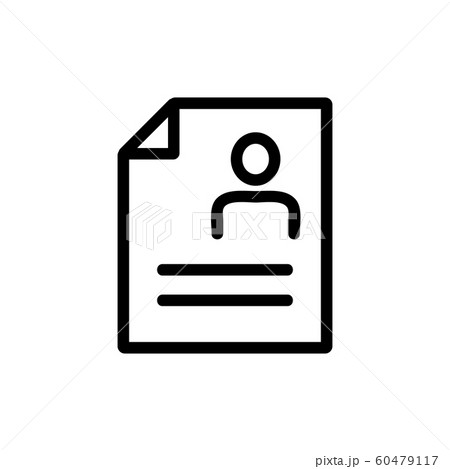 resume icon vector. Isolated contour symbol illustration 60479117