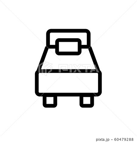 Bed for resting icon vector. Isolated contour symbol illustration 60479288