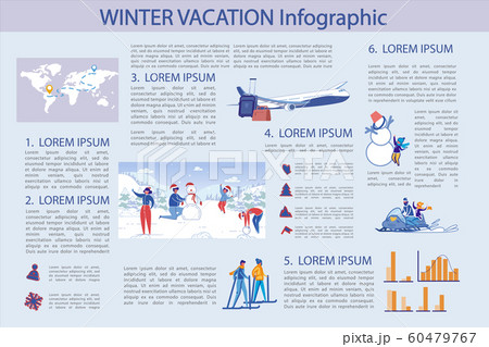 Winter Vacation, Infographic, Vector Illustration. 60479767