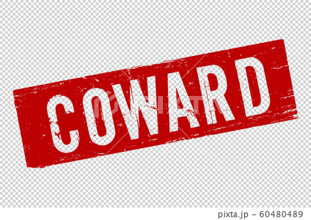 Coward red square rubber stamp 60480489