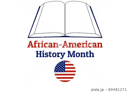 African-American or Black History Month concept with lettering. Patriotic template for background African-American or Black History Month concept with lettering. Patriotic template for background 60481271