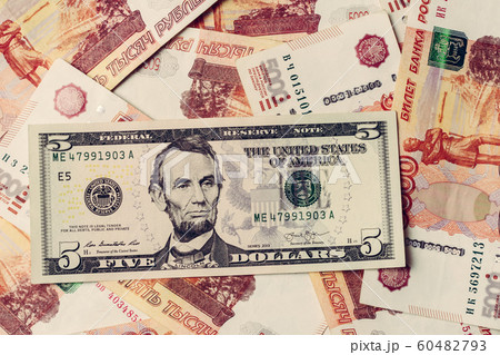 Texture of various international banknotes and 60482793