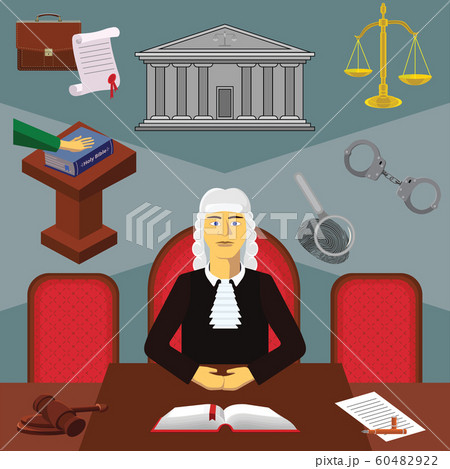 Color vector clipart. Infographic judge. Profession of the judge 60482922