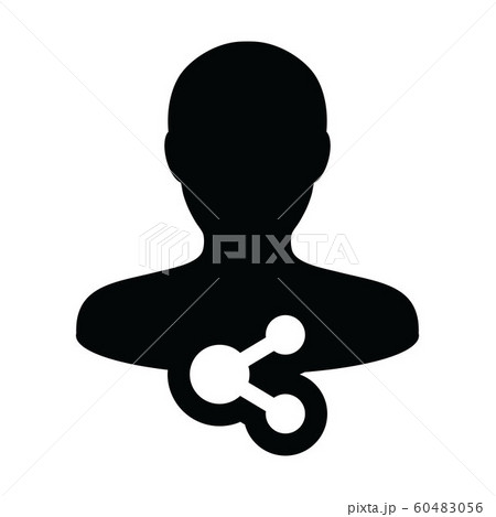Connect icon vector male person profile avatar 60483056