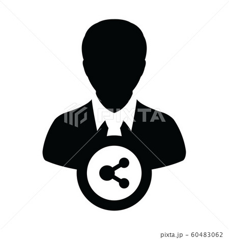 Sharing icon vector male person profile avatar 60483062