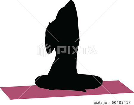 yoga exercise silhouette yoga exercise silhouette 60485417