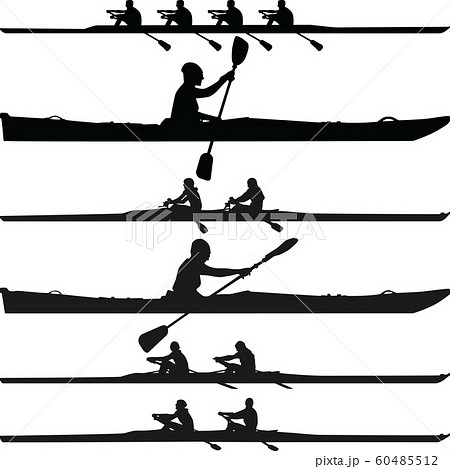 Kayak Silhouette Vectorのイラスト素材