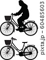 bicyclist silhouette vector 60485603