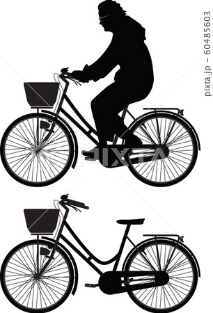 bicyclist silhouette vector 60485603