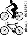 bicyclist silhouette vector 60485604