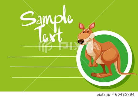 Card template with kangaroo Card template with kangaroo 60485794