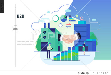 Business series - b2b. business to business, web 60486432