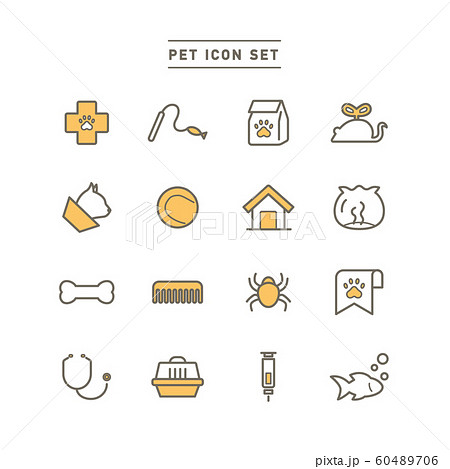 PET ICON SETのイラスト素材 [60489706] - PIXTA