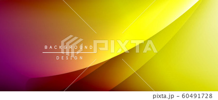 Wave liquid style lines with shadows and light on gradient background. Trendy simple fluid color gradient abstract background with dynamic straight shadow line effect Wave liquid style lines with shadows and light on gradient background. Trendy simple fluid color gradient abstract background with dynamic straight shadow line effect 60491728