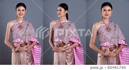 Thai Traditional Costume or South East Asia gold Thai Traditional Costume or South East Asia gold 60491740