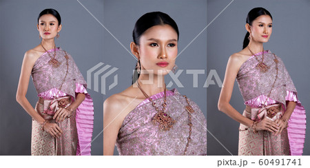 Thai Traditional Costume or South East Asia gold Thai Traditional Costume or South East Asia gold 60491741