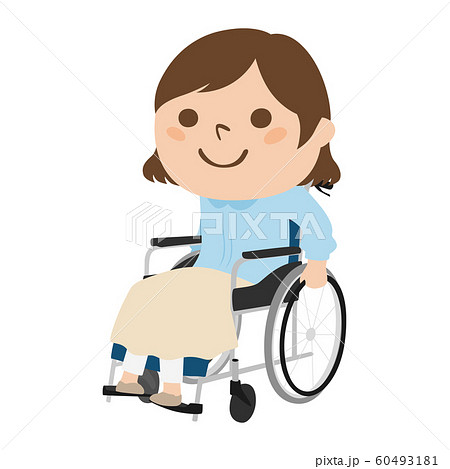 Illustration of a woman on a wheelchair. A... - Stock Illustration  [60493181] - PIXTA