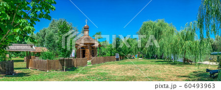 Wooden chapel in the city of Vilkovo, Ukraine 60493963
