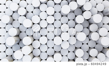 Abstract 3D illustration of white cylinders background Abstract 3D illustration of white cylinders background 60494249