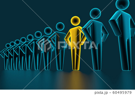 Selection and search for a top employee or client. 3D rendering Selection and search for a top employee or client. 3D rendering 60495979