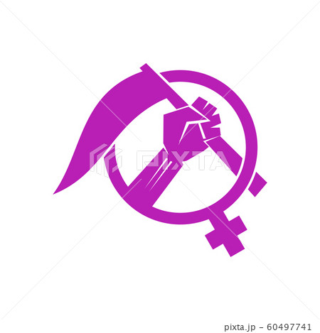 Woman power Hang Bring Flag logo vector Woman power Hang Bring Flag logo vector 60497741