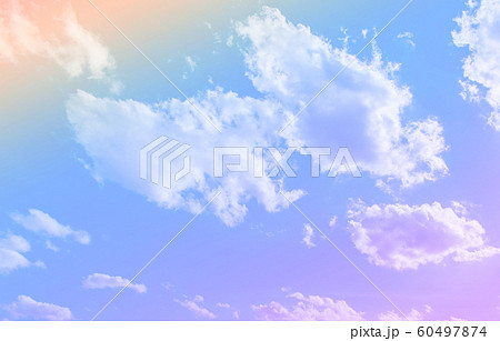Sky and cloud background with a pastel colored 60497874