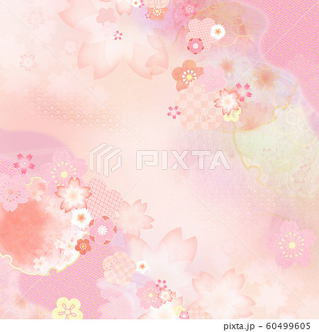 背景-和-和柄-和風-春-ピンク 60499605