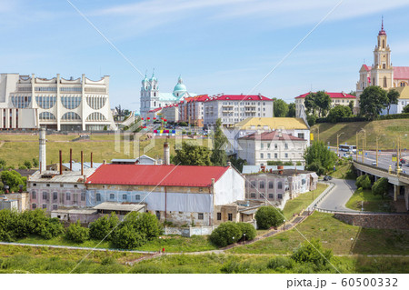 Cityscape of colorful buildings in Grodno, Belarus 60500332