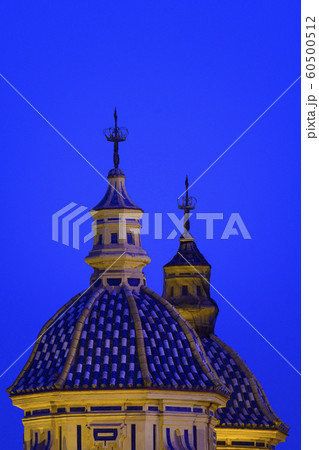 Domes of Church of Saint Louis of France at night in Seville, Andalusia, Spain Domes of Church of Saint Louis of France at night in Seville, Andalusia, Spain 60500512