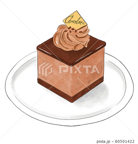 チョコケーキのイラスト素材