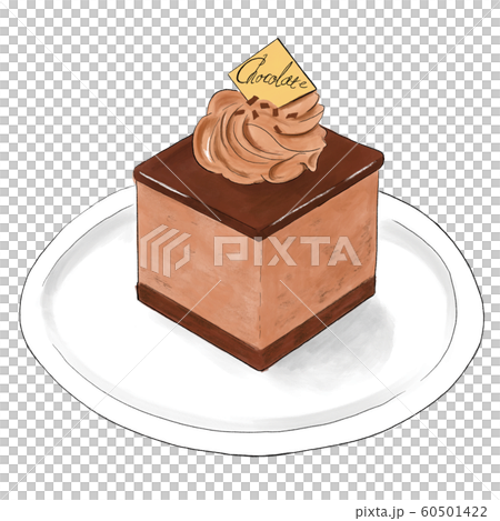 チョコケーキのイラスト素材