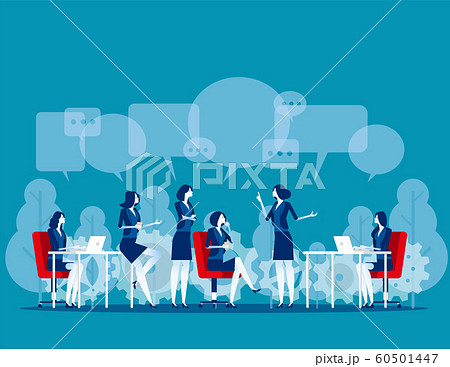Business people talk. Concept business vector Business people talk. Concept business vector 60501447