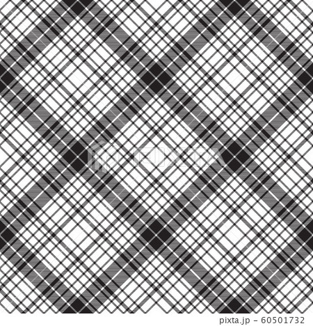 Check diagonal texture plaid black white seamless 60501732