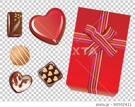 Valentine's Day Heart Chocolate and Box Set with Ribbon 60502411
