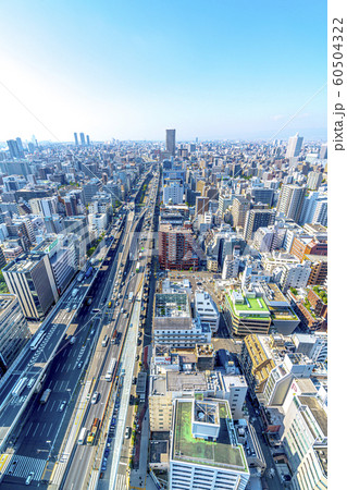 大阪　都市景観　阿波座方面　　 60504322